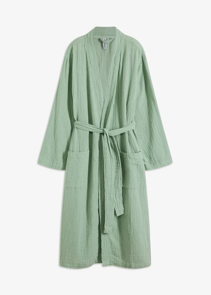 Morgenmantel aus softem Musselin, oversized