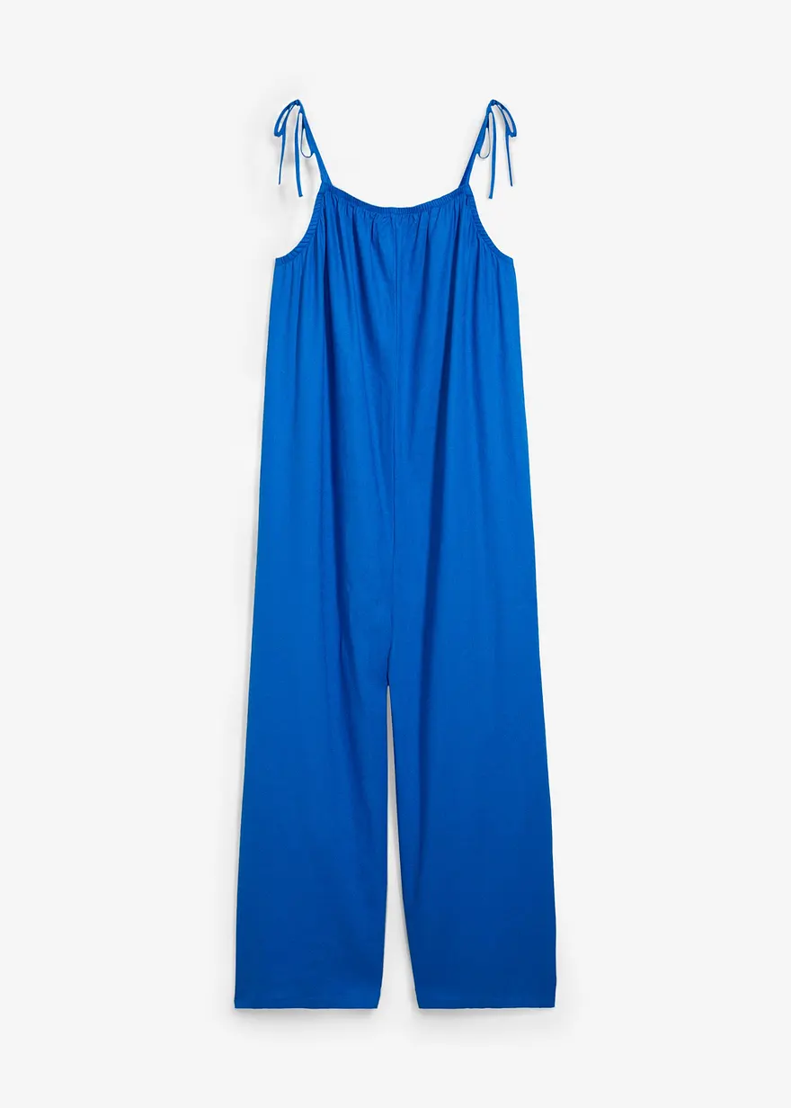 Jumpsuit aus leichtem Leinen-Viskose-Mix
