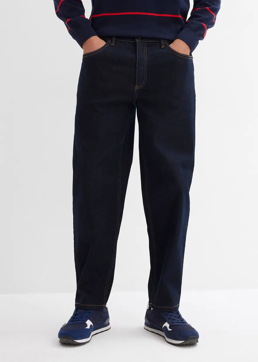 Barrel Fit Stretch-Jeans, Tapered