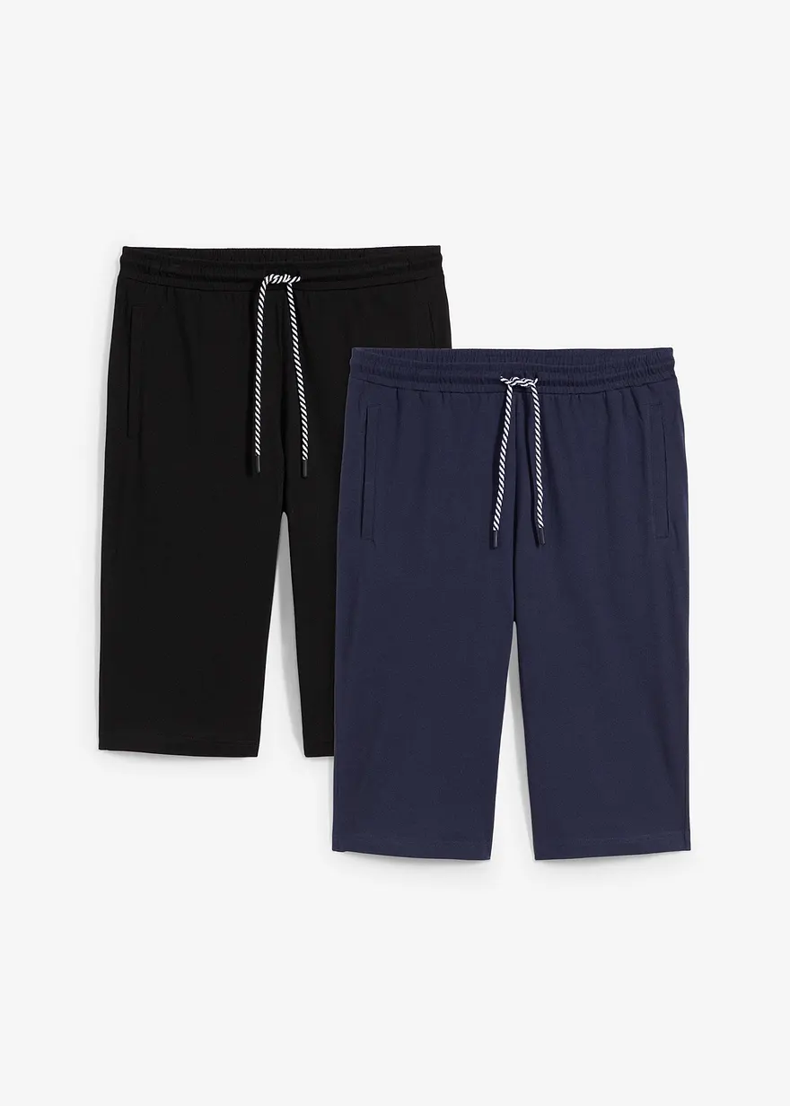 Jersey-Longshorts (2er Pack) aus reiner Bio-Baumwolle
