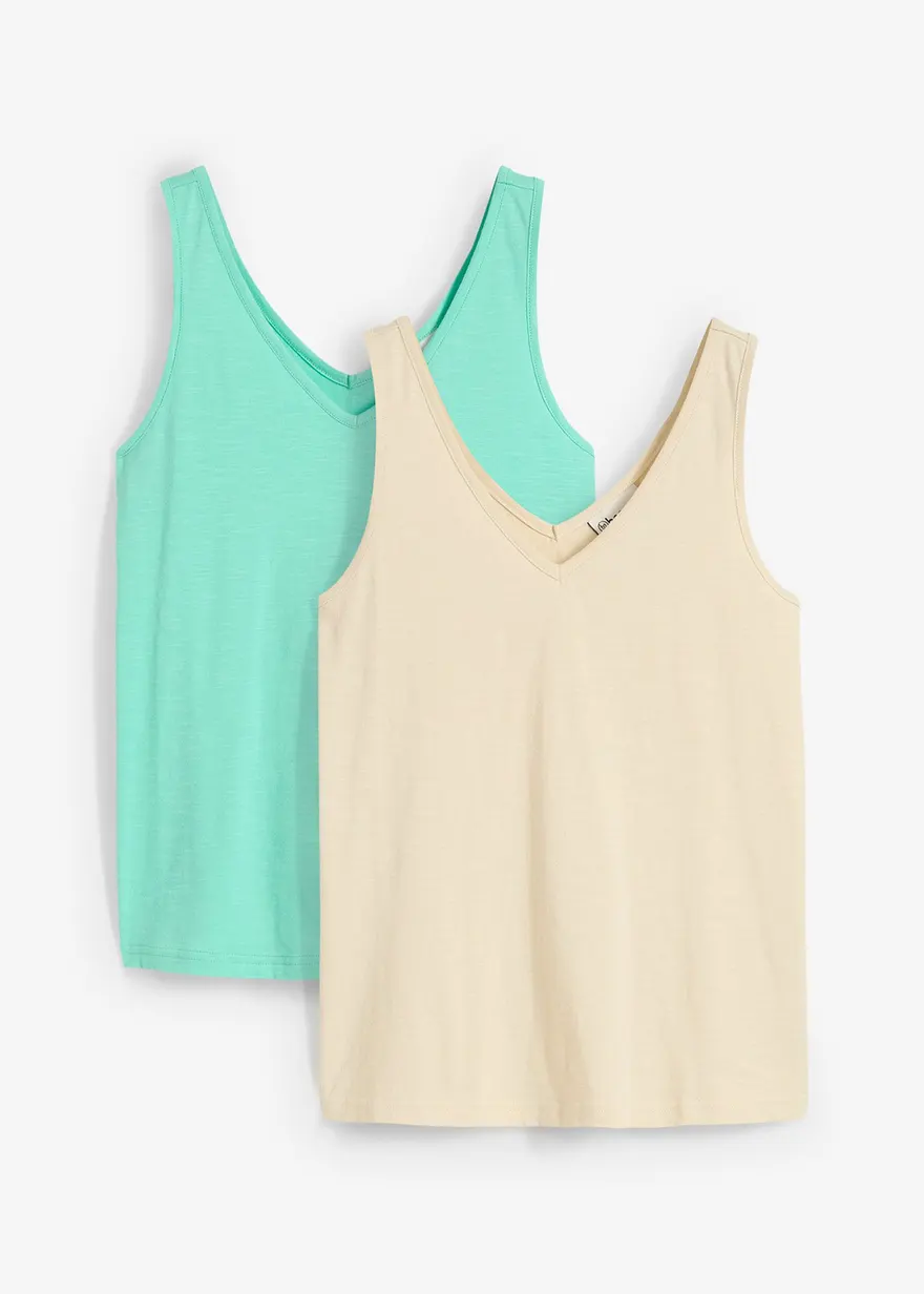 Tanktop aus reiner Bio-Baumwolle (2er Pack)