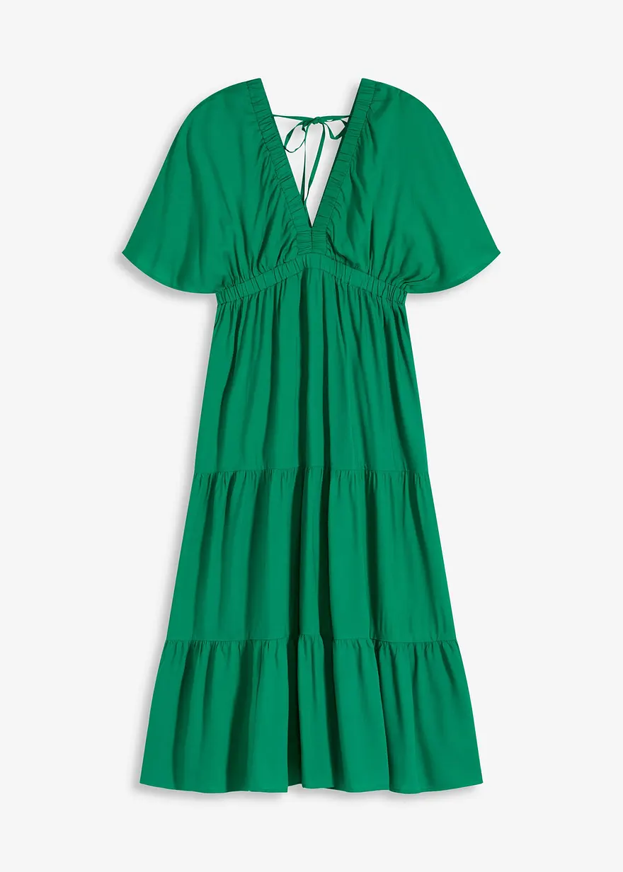 Midikleid aus fließender Viskose