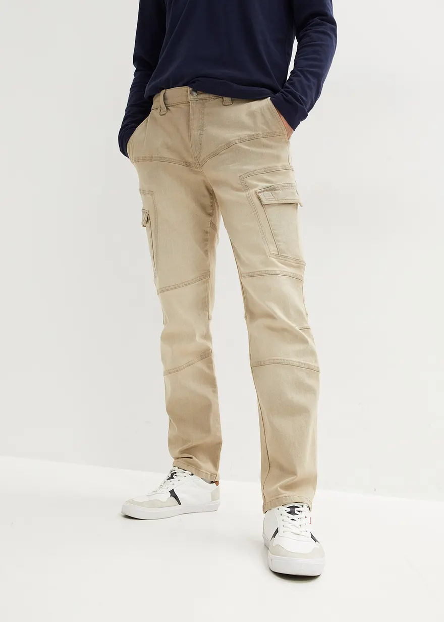 Regular Fit Cargo-Stretch-Jeans, Straight