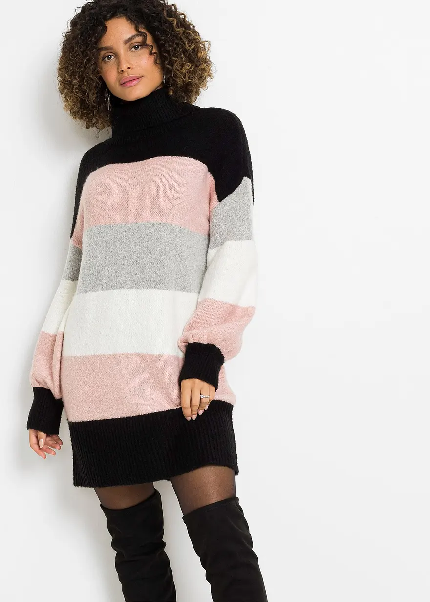 Gestreifter Long-Pullover