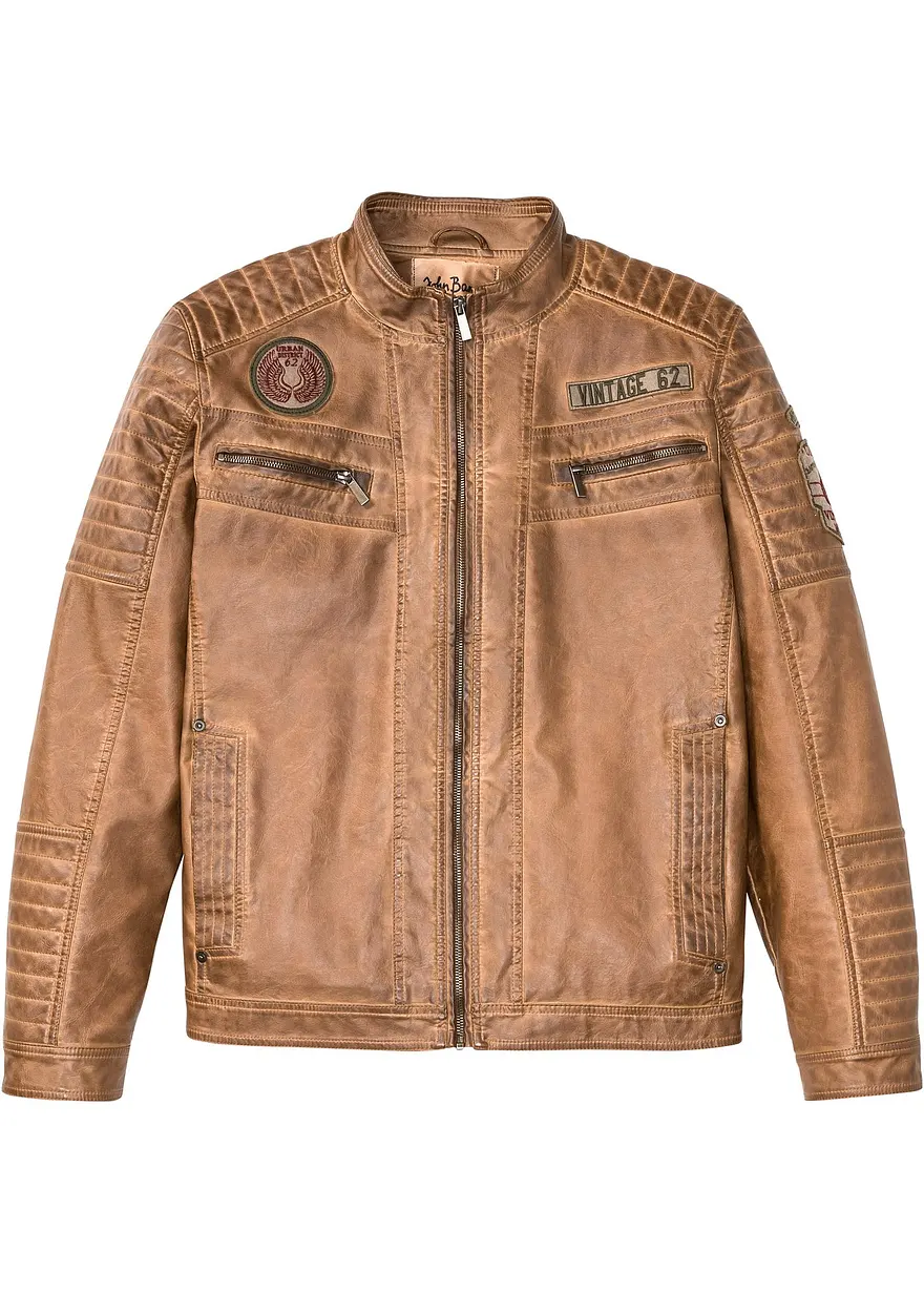 Lederimitat-Jacke