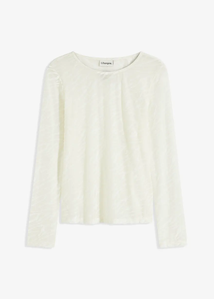 Langarmshirt mit leichter Transparenz