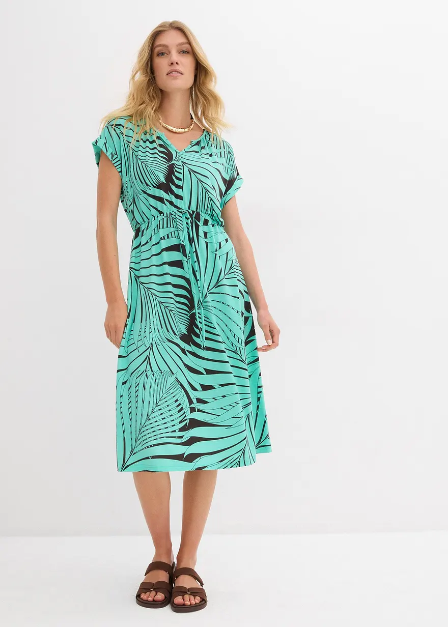 Jerseykleid aus fließendem Viskose-Mix