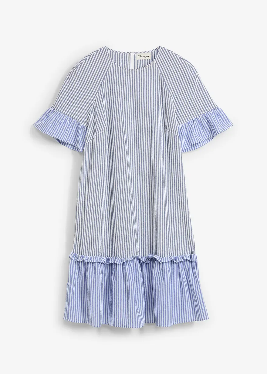 Minikleid aus Seersucker