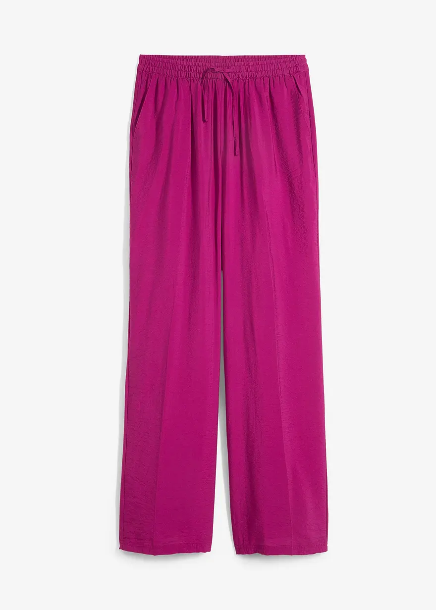 Marlenehose mit elastischem Bund aus Viskose-Mix