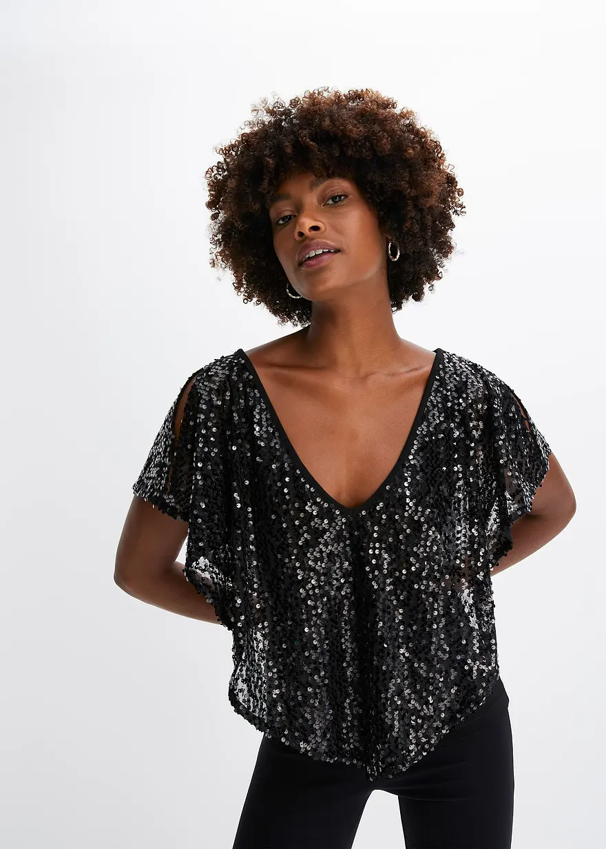 Pailletten-Shirt