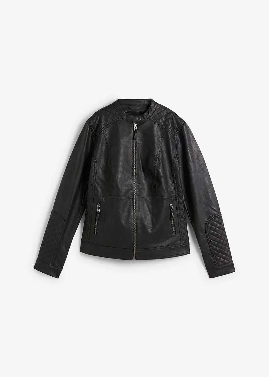 Lederimitat Biker-Jacke