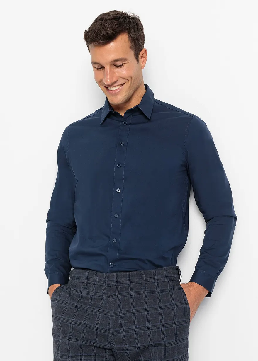 Business-Hemd mit Stretch, Slim Fit (2er Pack)