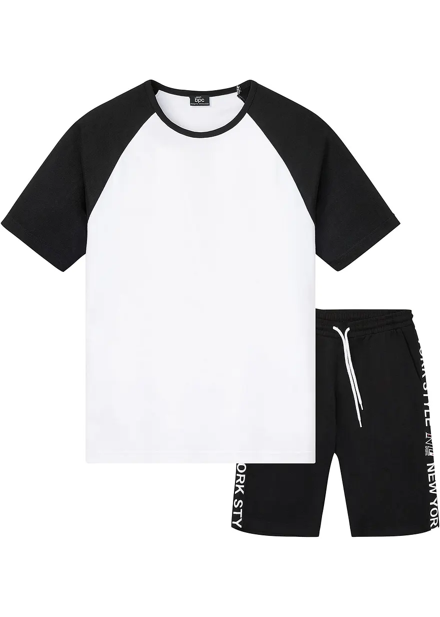 Shirt und kurze Hose (2-tlg.Set) aus reiner Bio-Baumwolle