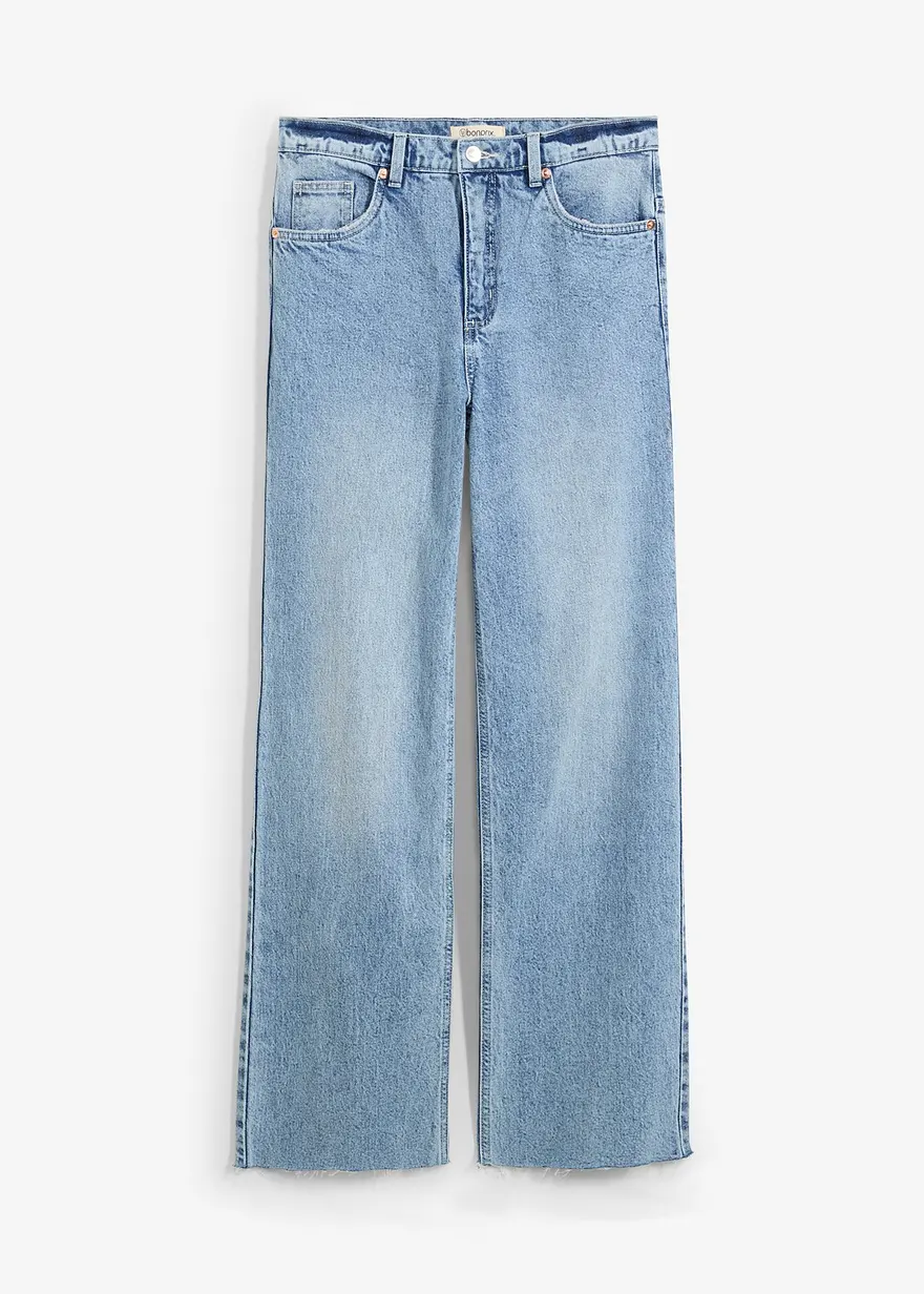 Wide-Leg-Jeans, High Waist, full Length