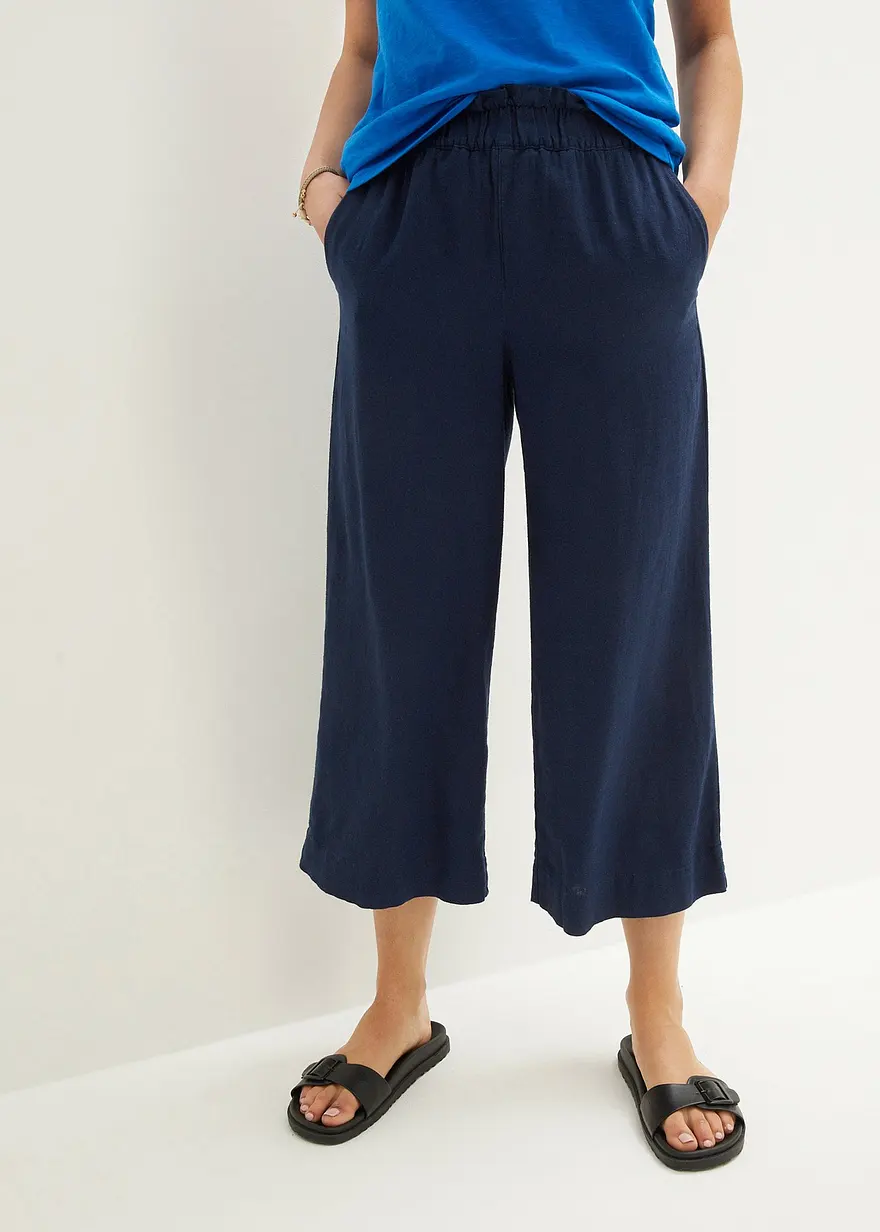 Leinen-Culotte, wadenlang