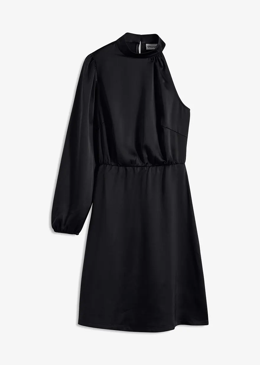 One-Shoulder-Kleid aus glänzendem Satin