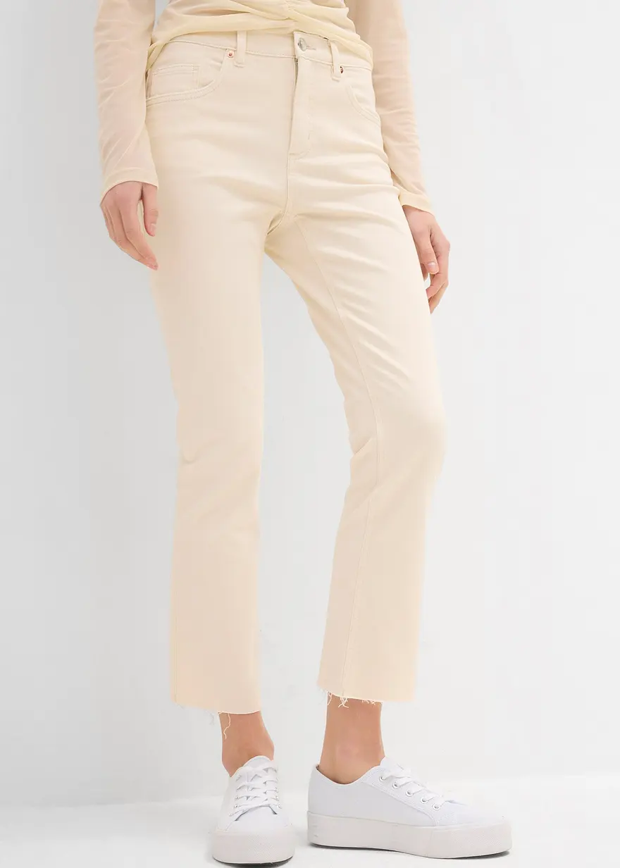 Flared Jeans High Waist, cropped