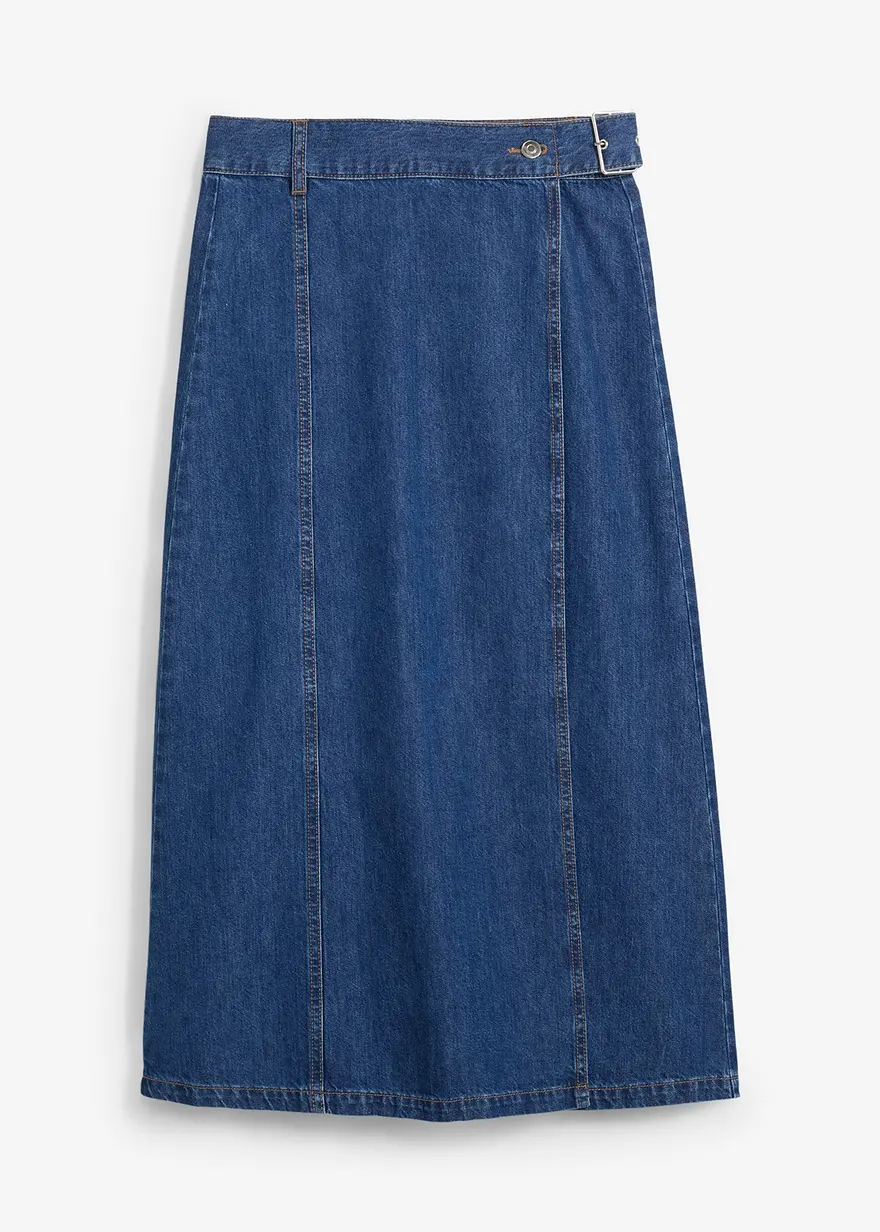 Jeansrock in Wickeloptik, Super Soft