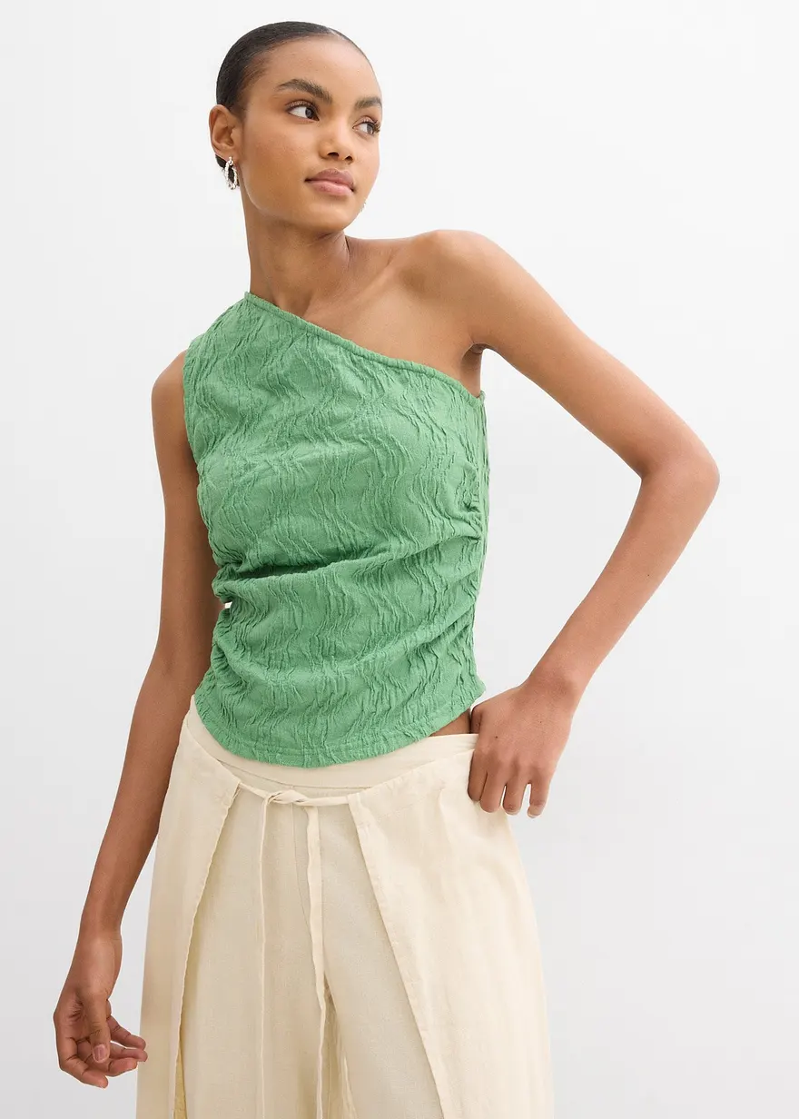 One-Shoulder-Top in Struktur Optik