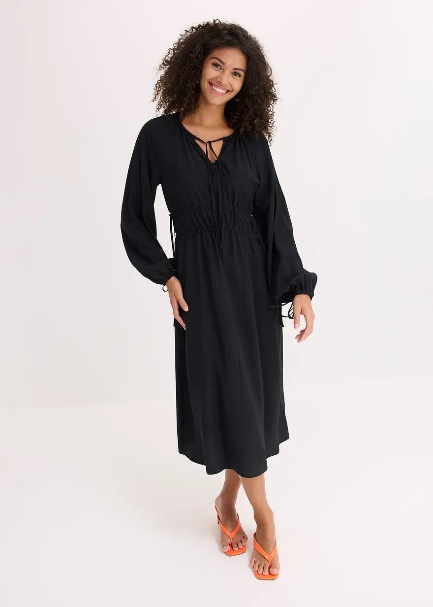 Tunika-Kleid aus fließendem Viskose-Mix