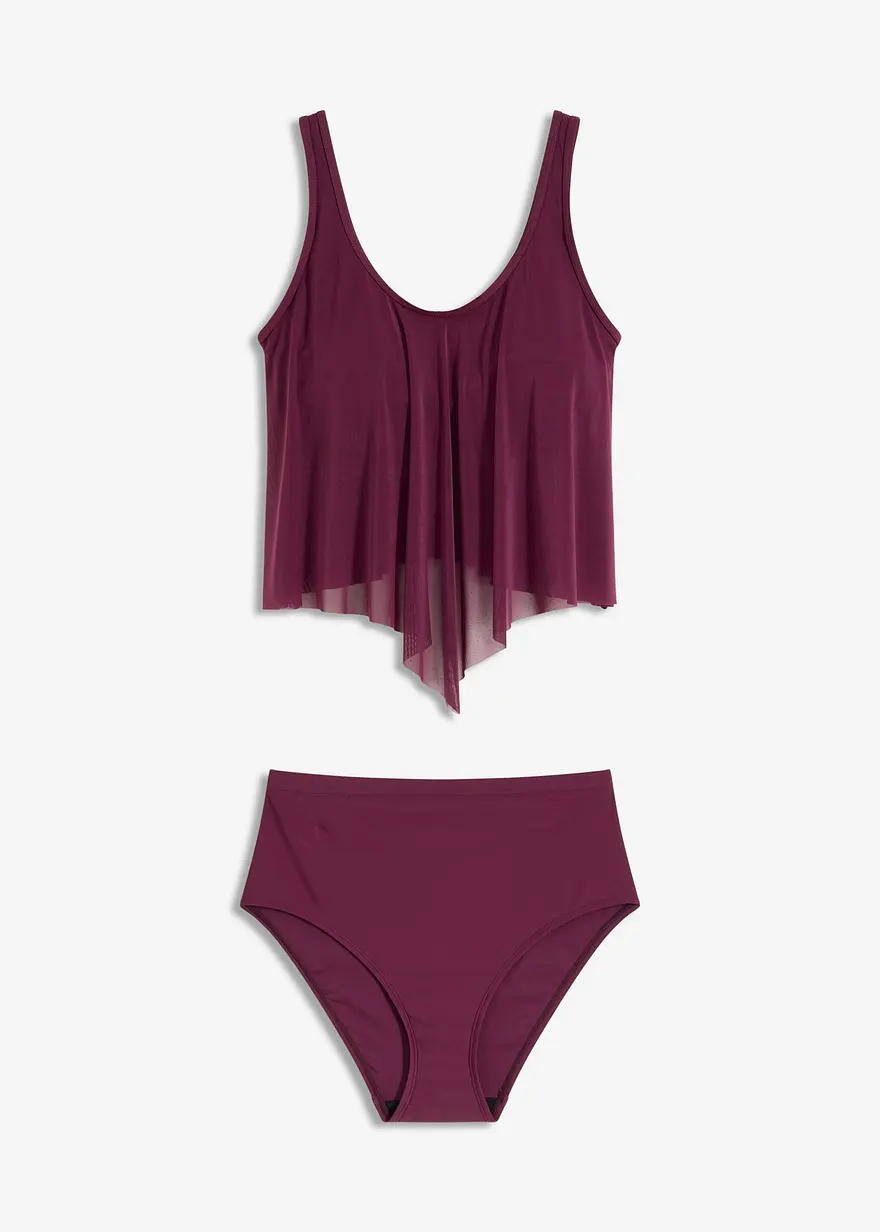 Tankini (2-tlg.Set) mit transparentem Mesh