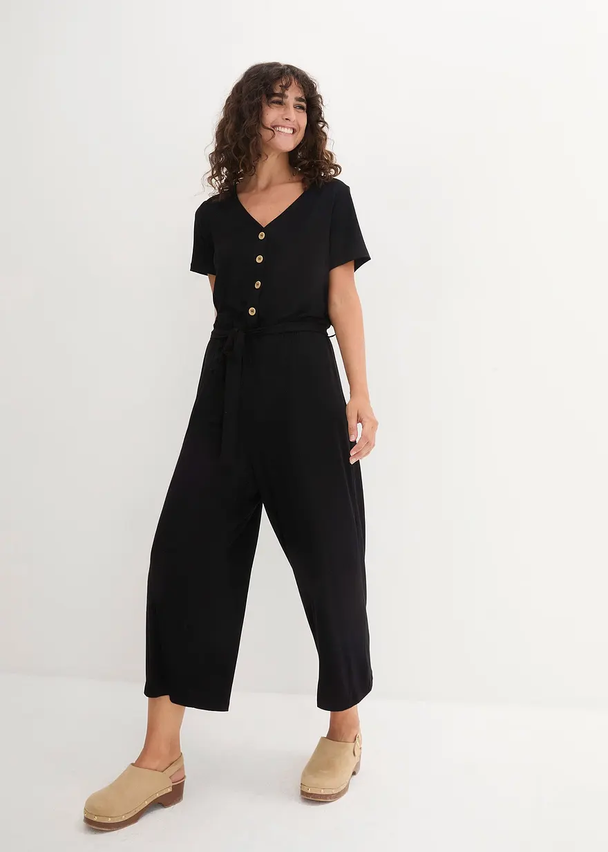 Jersey-Jumpsuit aus Viskose-Mix