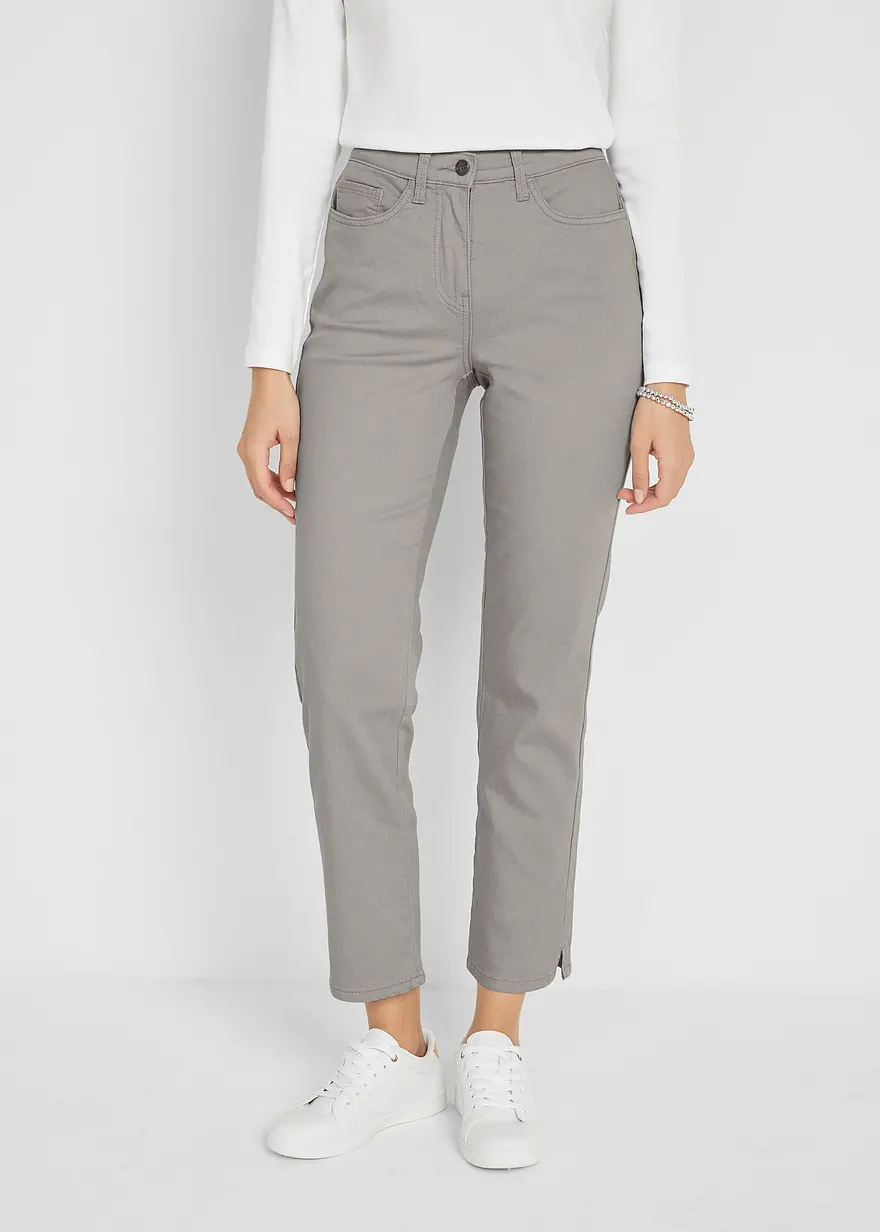 Stretchhose mit geradem Bein, Mid Waist