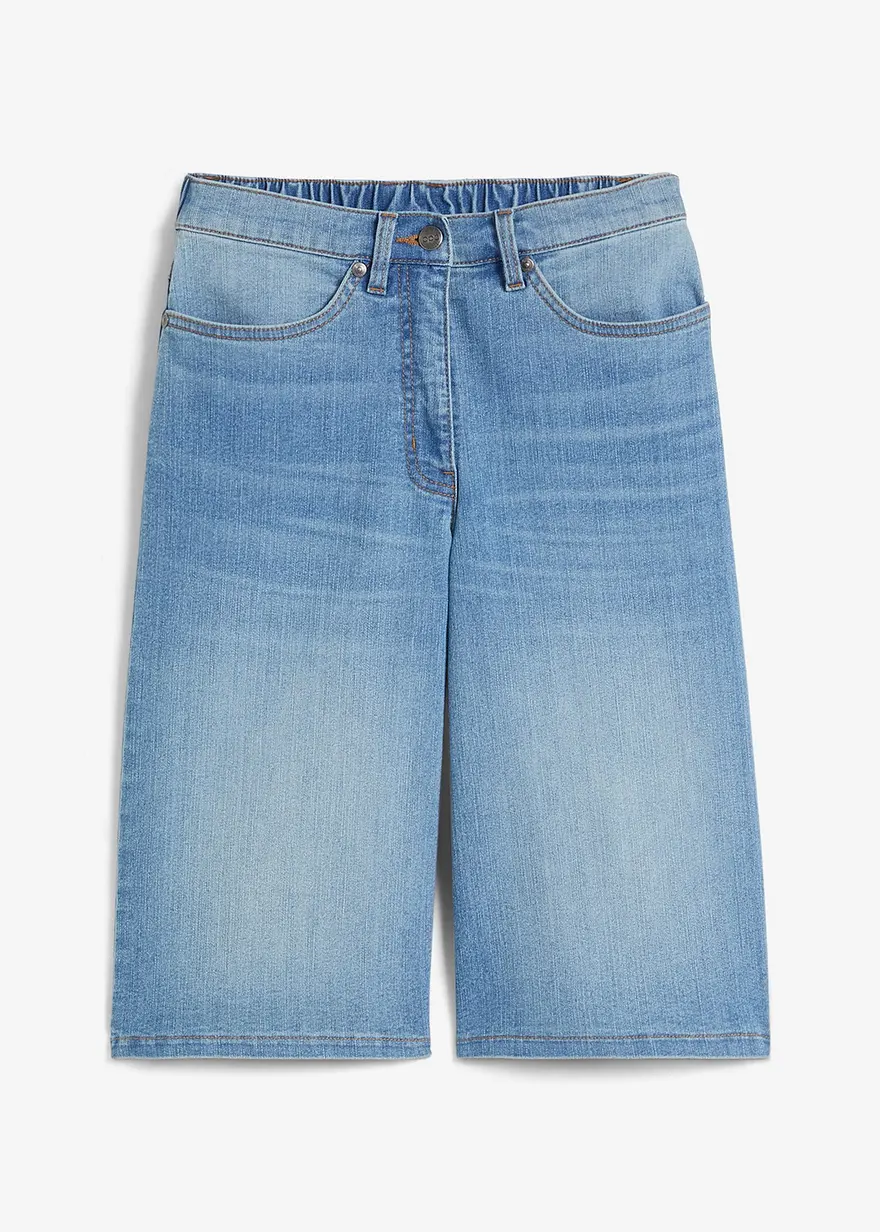 Jeans Bermuda High Waist, Stretch