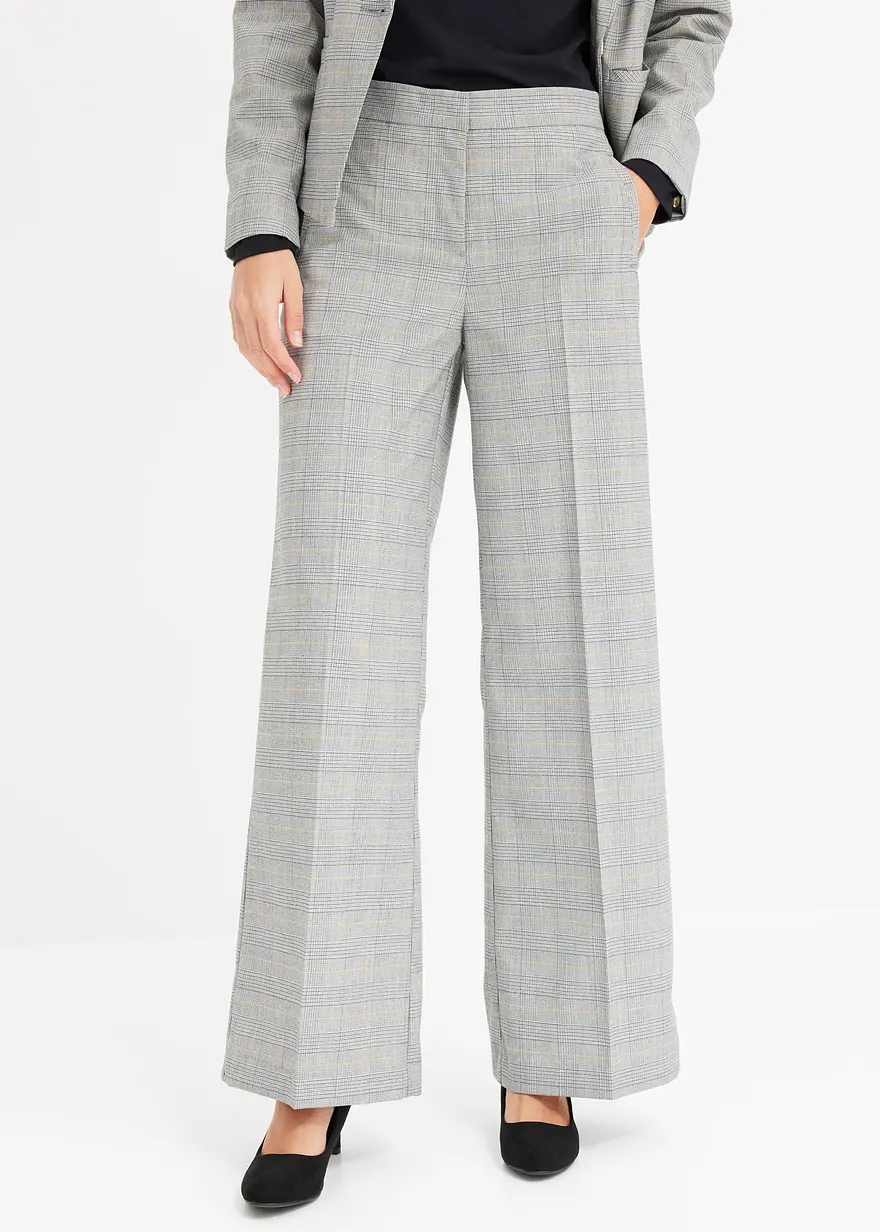 Glencheck Marlenehose mit Viskose