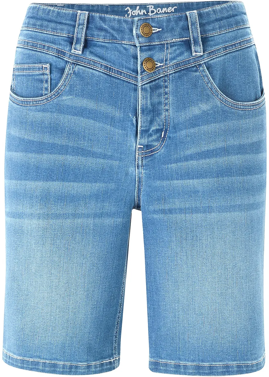 Jeans Bermuda Slim Fit Mid Waist