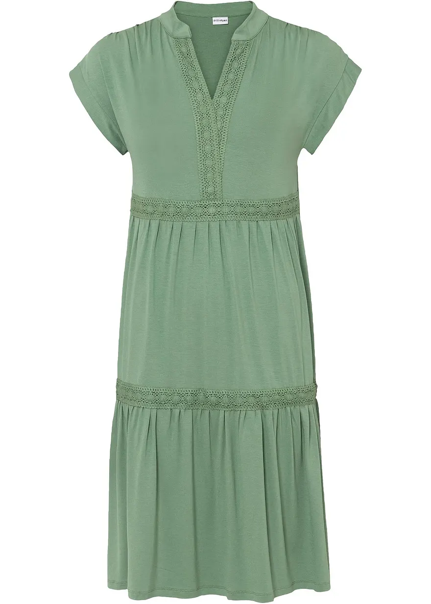 Tunika-Kleid aus softem Viskose-Mix