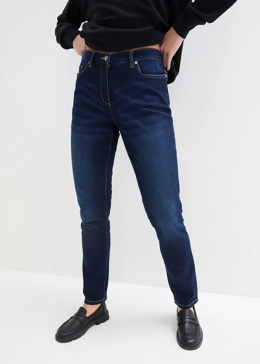 Boyfriend Jeans Mid Waist, Stretch