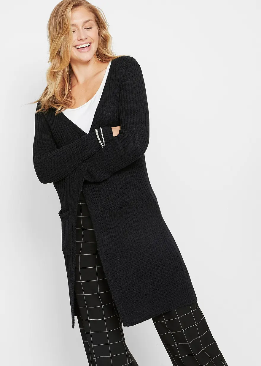 Longstrickjacke