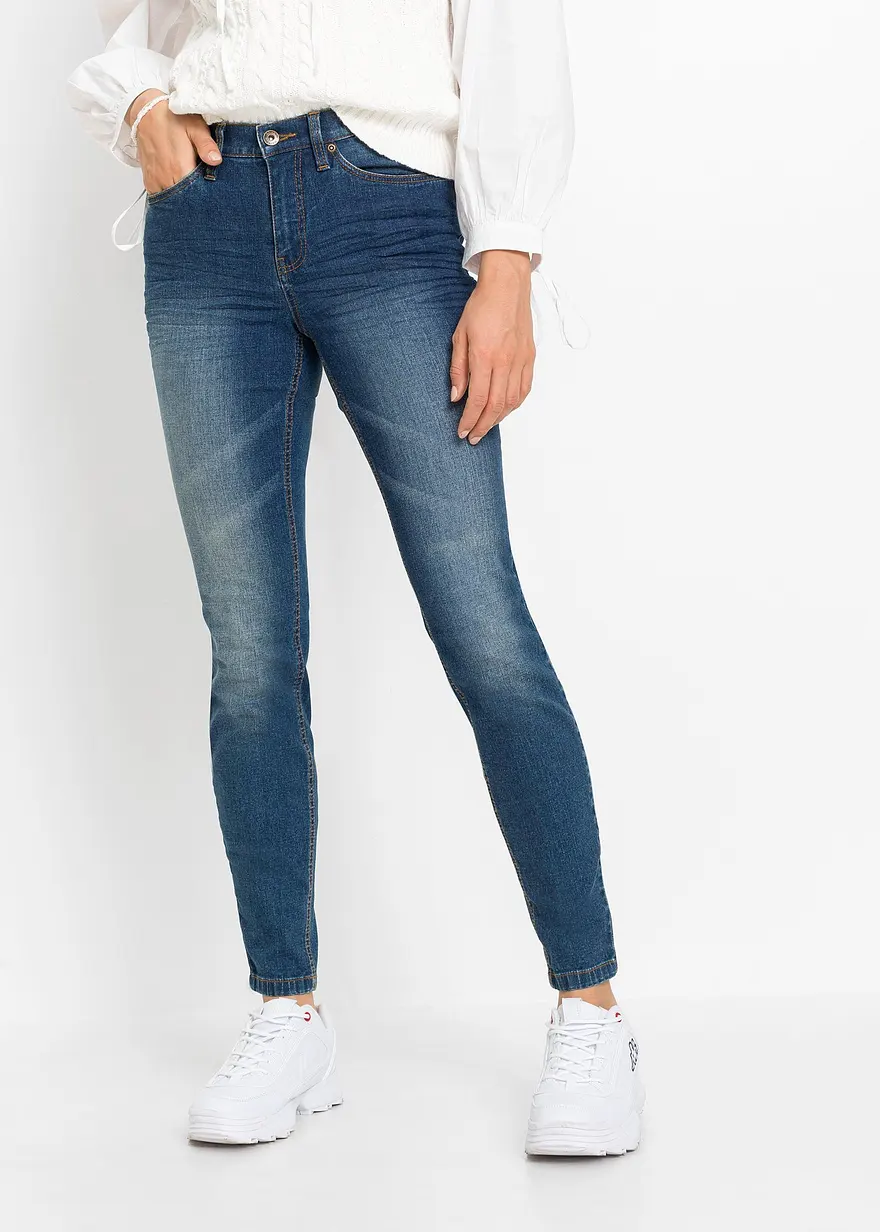 Skinny-Jeans, Mid Waist, cropped