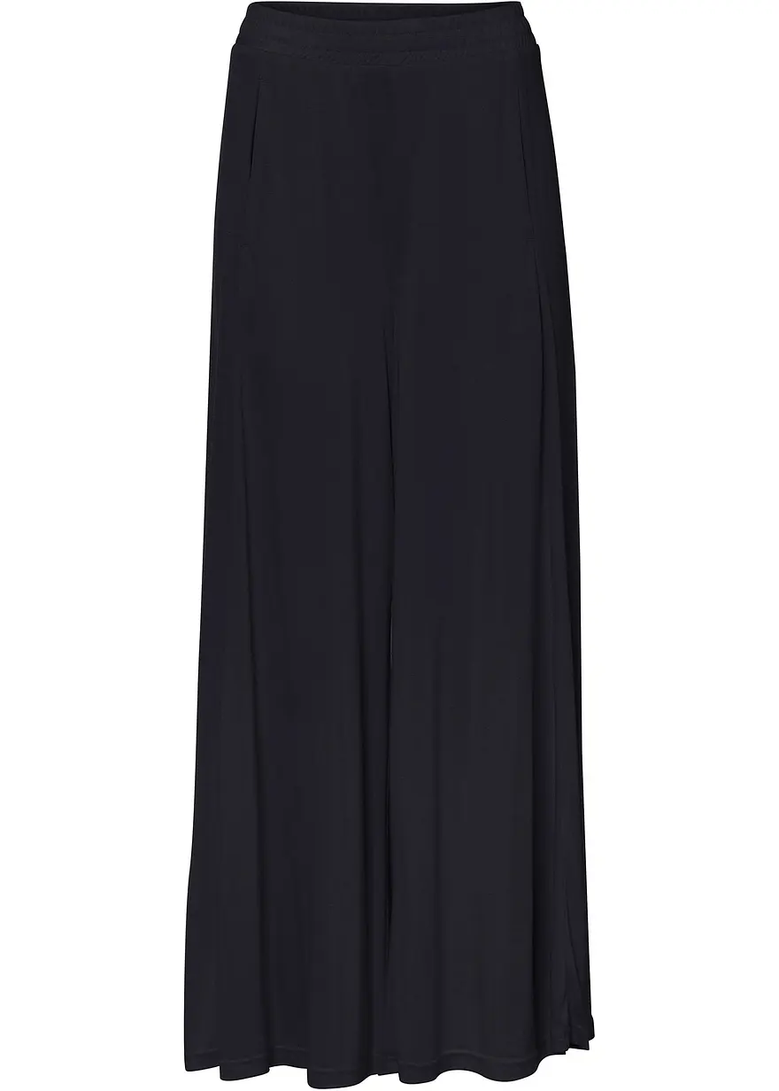 Jersey-Culotte mit weitem Bein