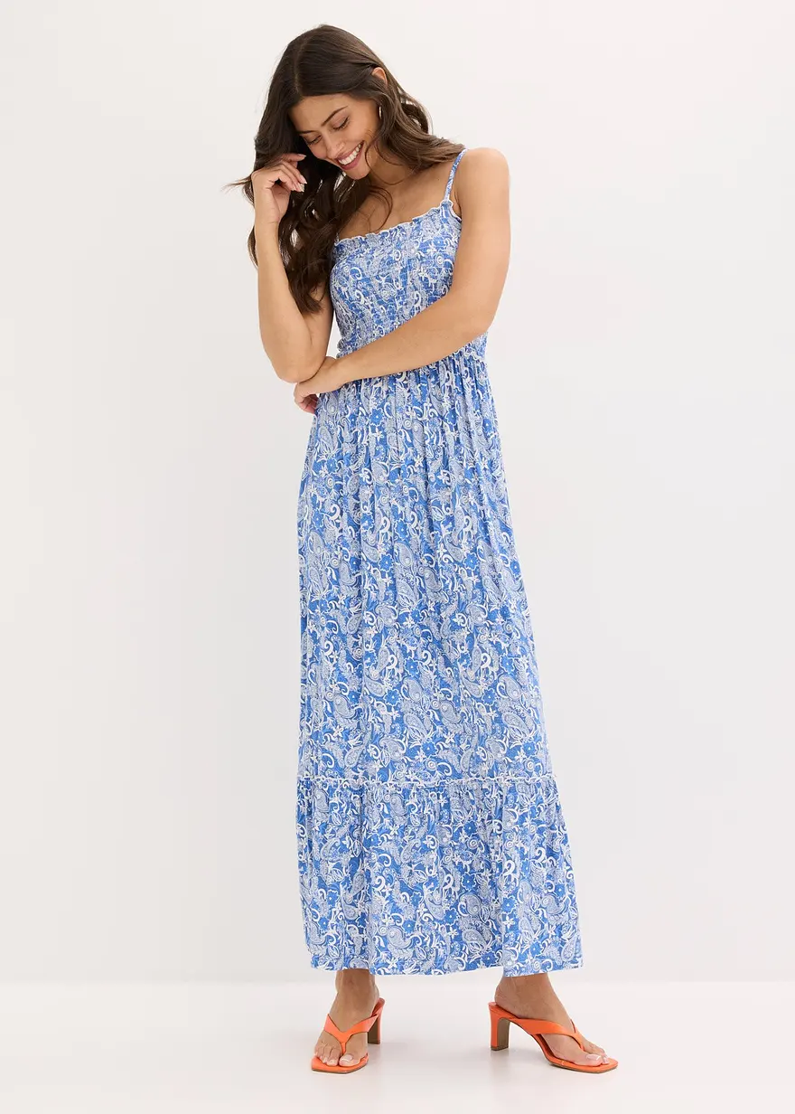 Trägerkleid aus Viskose-Mix