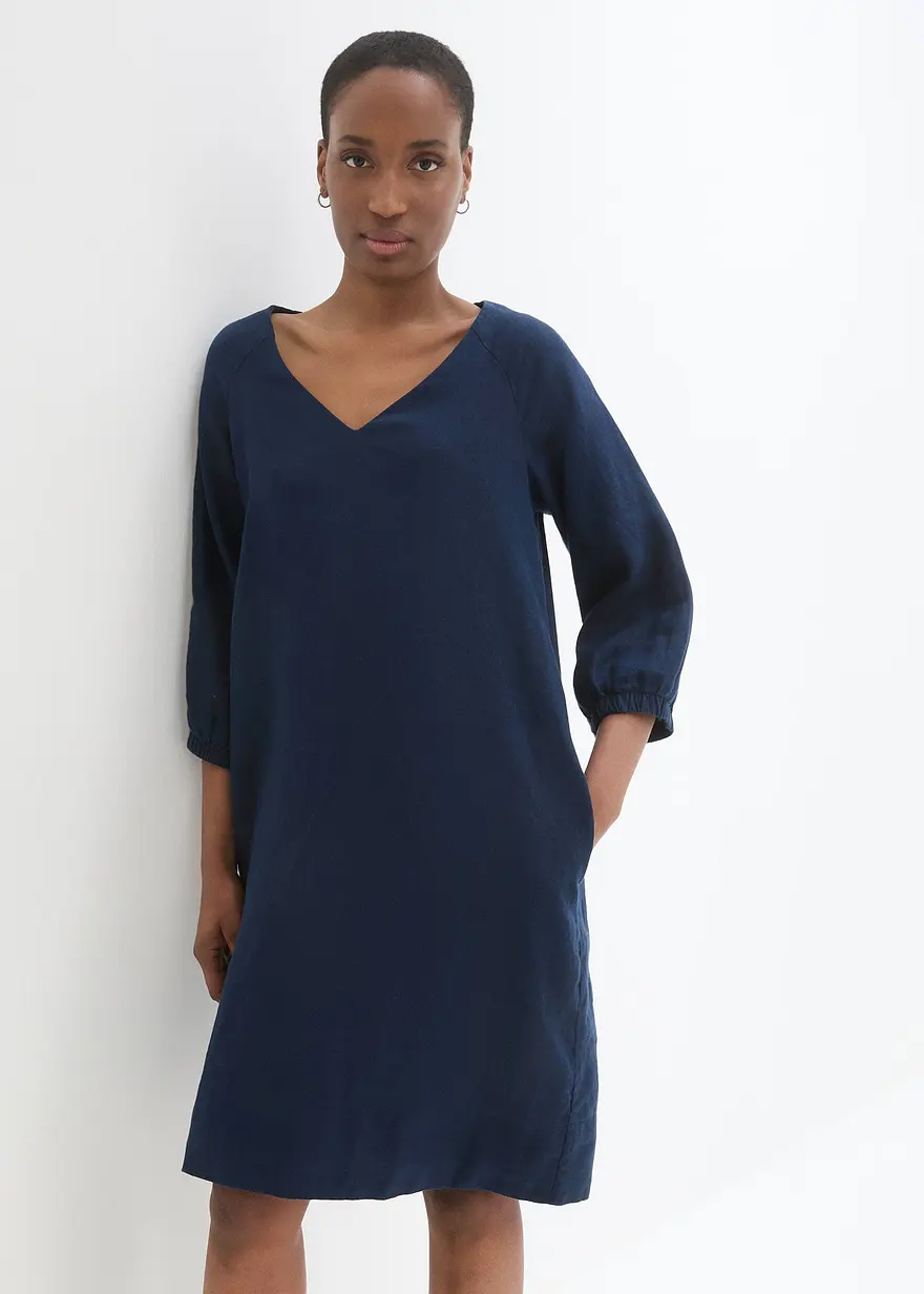 Kleid aus reinem Leinen, 3/4 Arm