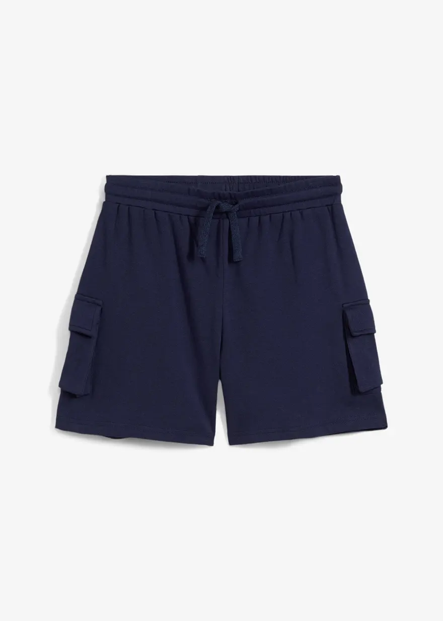 Sweat-Cargoshorts aus Bio-Baumwolle