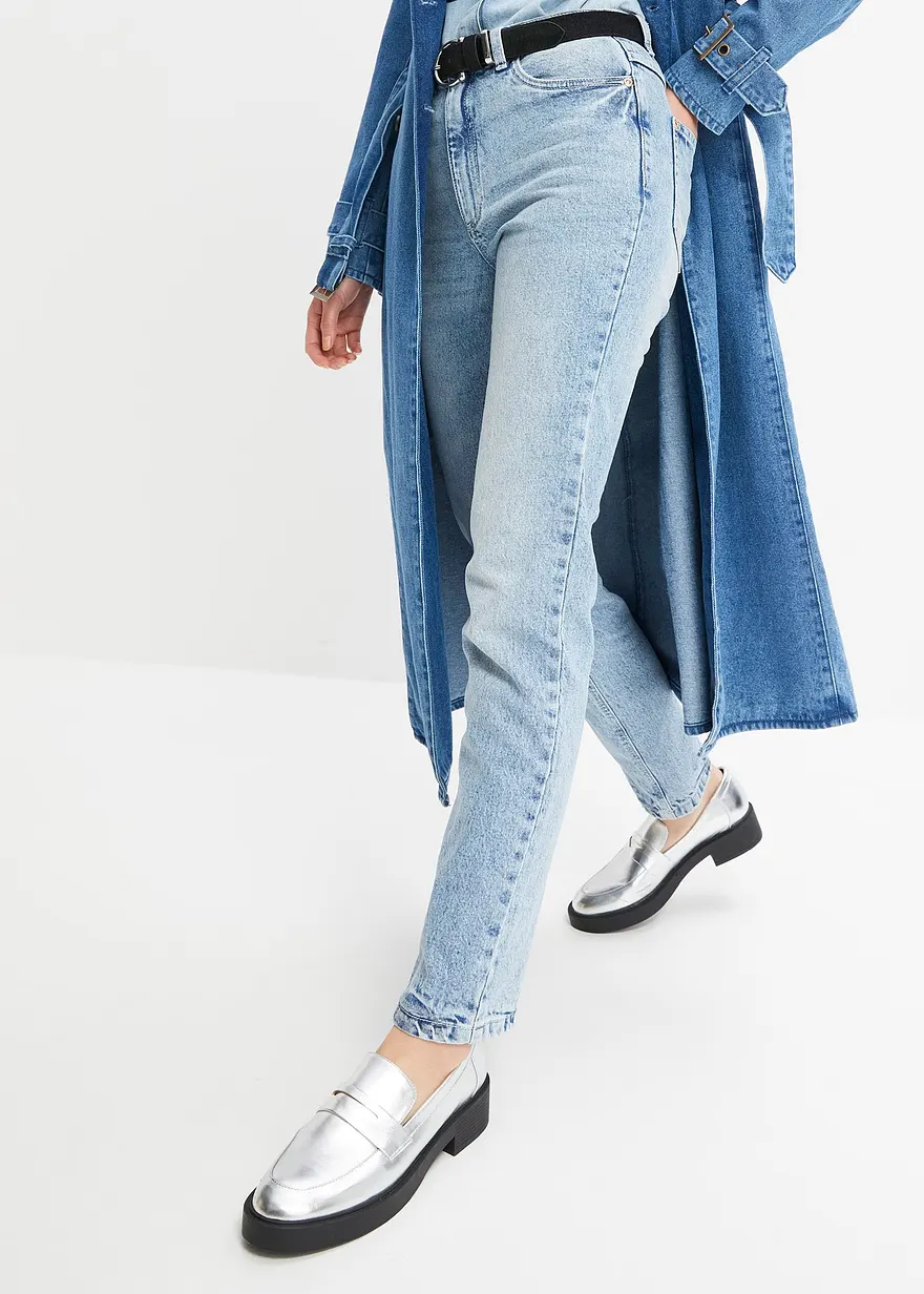 Straight Jeans High Waist, Low Stretch
