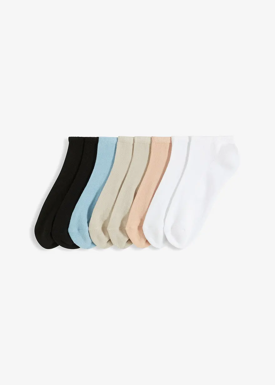 Sneakersocken mit Innenfrottee in Sohle mit Bio-Baumwolle (8er Pack)