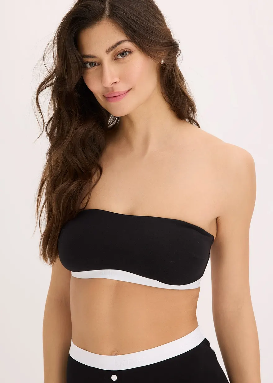 Bandeau-BH mit Bio-Baumwolle (2er Pack)