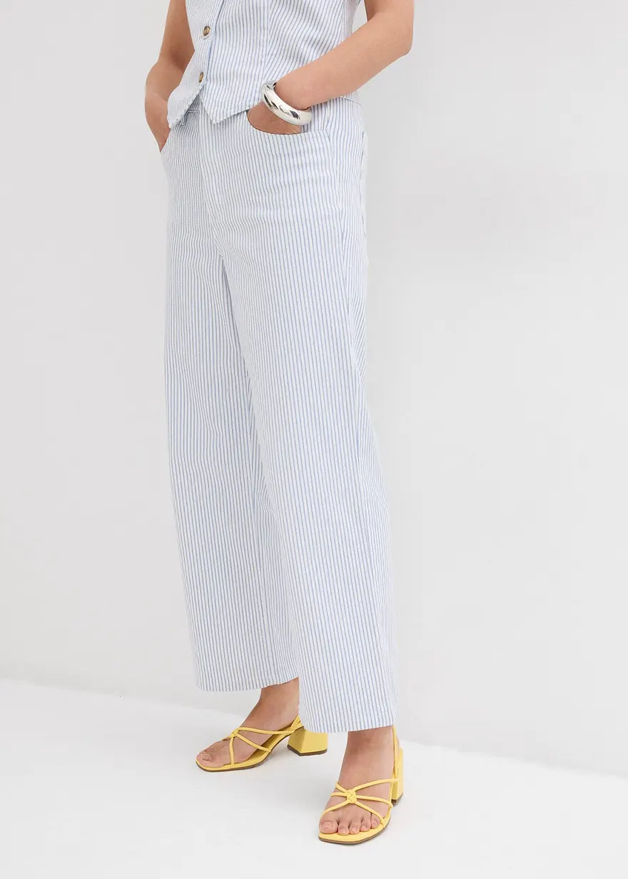 Wide-Leg-Jeans High Waist, cropped