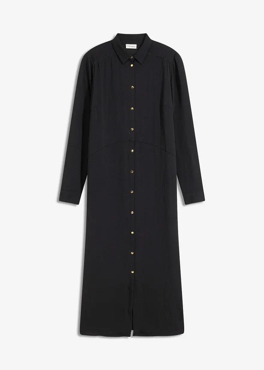 Hemdblusenkleid mit Leiterspitze