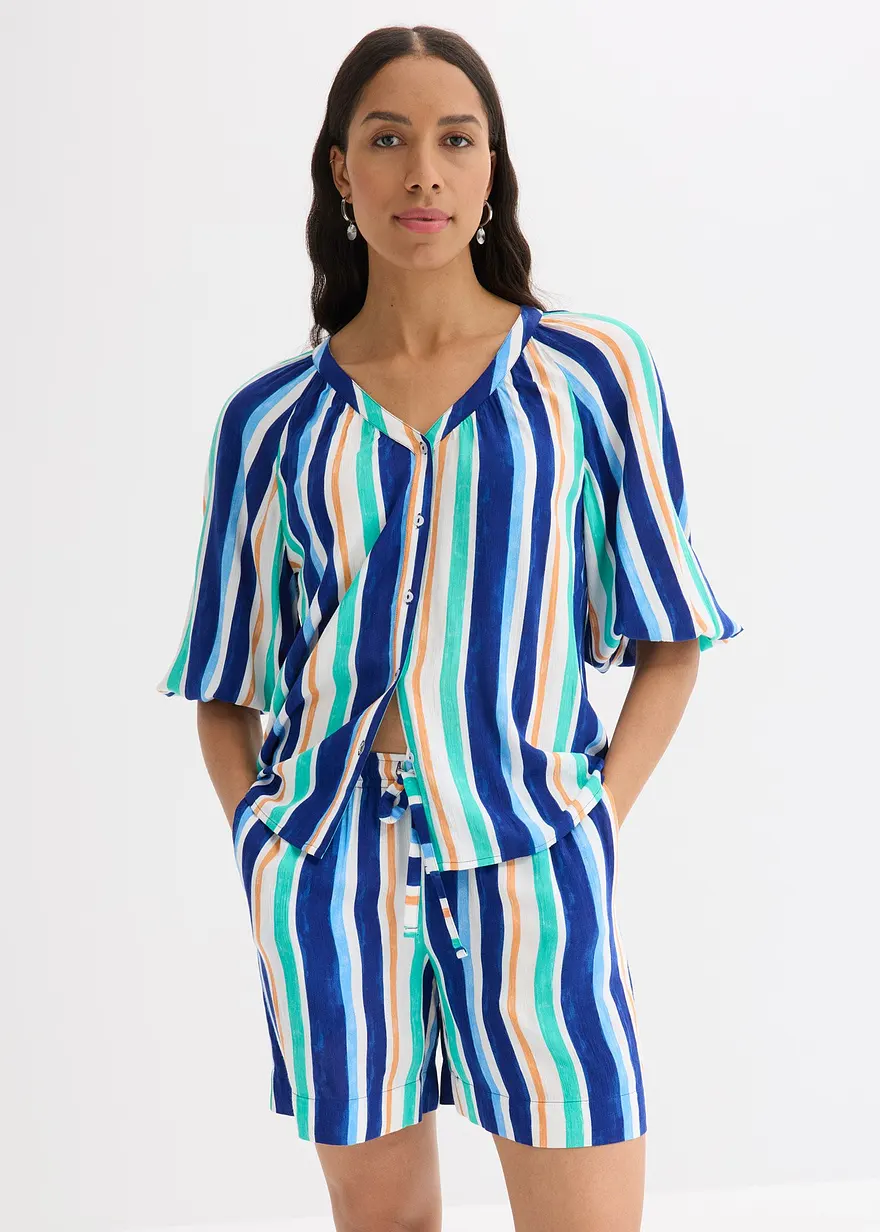 Bluse aus strukturierter Viskose