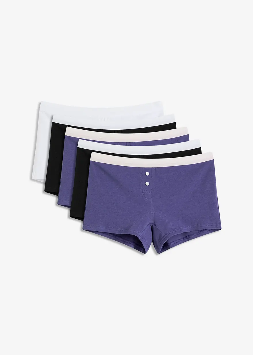 Damen Boxer (5er Pack) mit Bio-Baumwolle