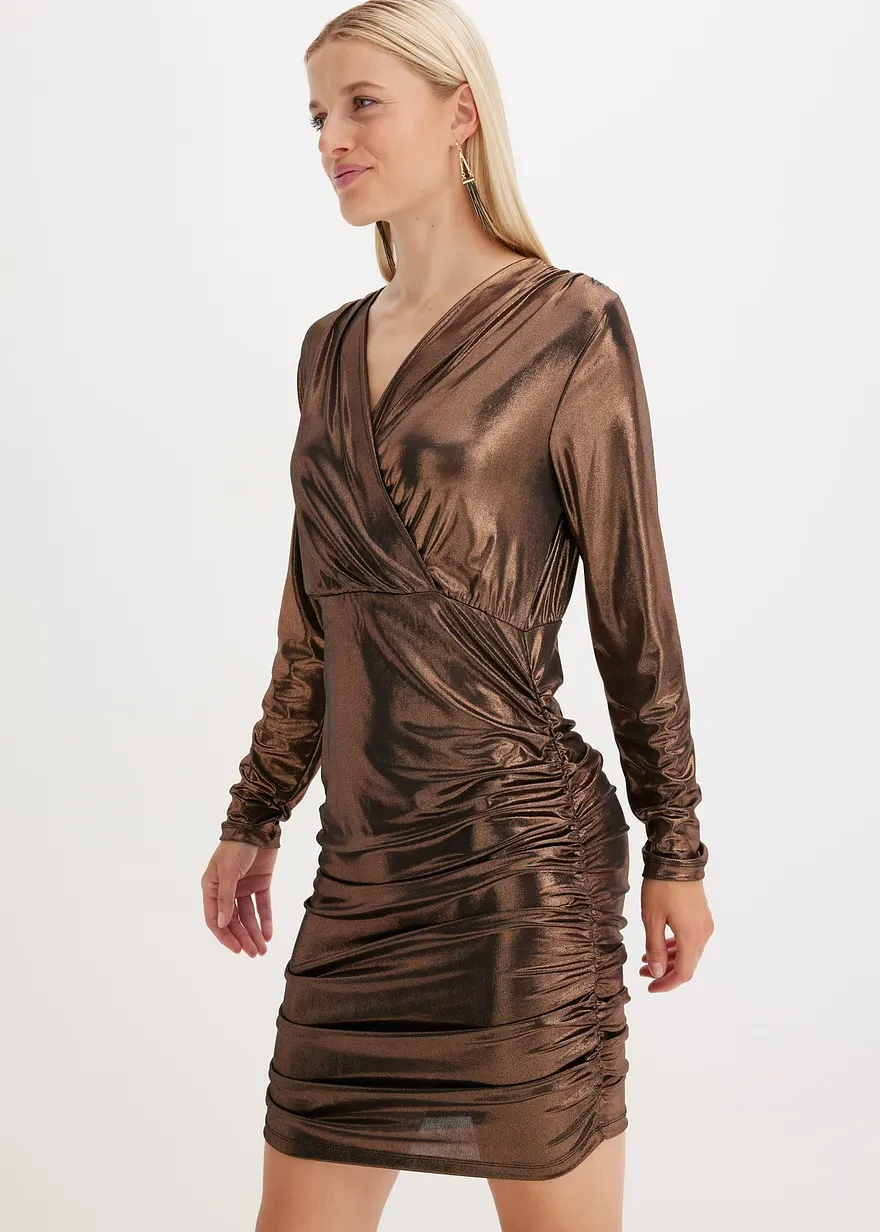 Minikleid aus glänzendem Jersey