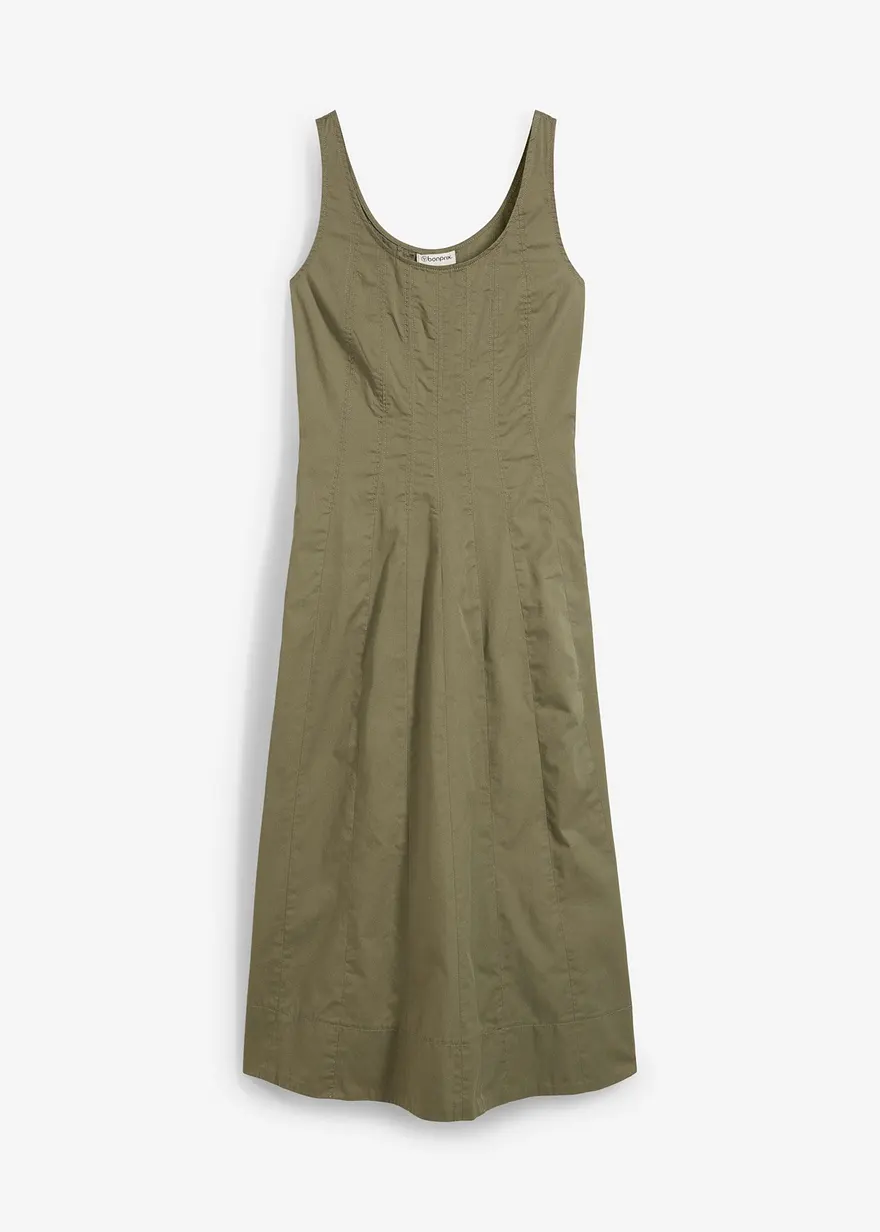 Midikleid mit vertikalen Nähten