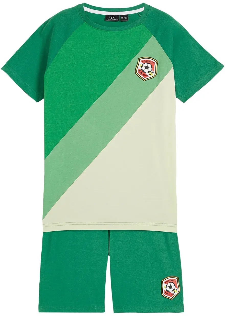 T-Shirt und Jersey-Bermuda (2-tlg.Set) aus reiner Bio-Baumwolle