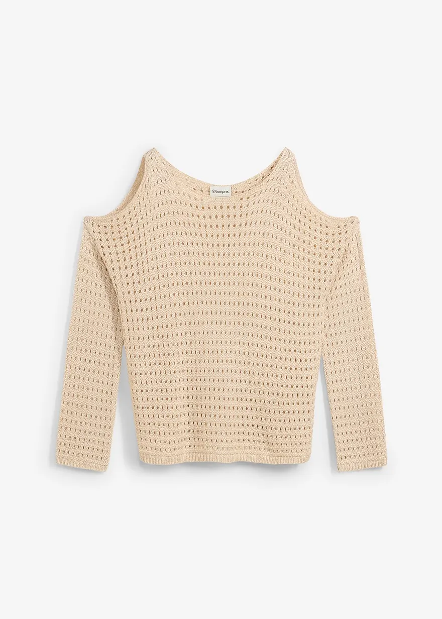 Boxy-Pullover mit Cut-Outs