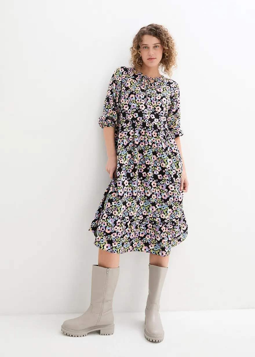 Midikleid aus Viskose